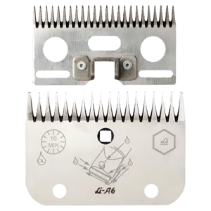 LISCOP Schermesser Rind LC A 6 – Obermesser 24 Zähne, Untermesser 18 Zähne, 75 mm, ca. 3 mm