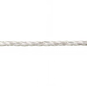 Weidezaunkordel ECO 65, weiß, Ø 6 mm, 200 m, 6× Edelstahlleiter