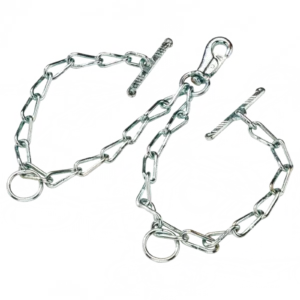 Doppelkette D6 zur Bodenbefestigung für Rinder – 2 x 0,6 m, verzinkt