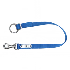 Einfacher Bodenriemen aus Nylon für Rinder, blau, mit 8 mm Ring und Karabiner, 0,7 m oder 1,0 m